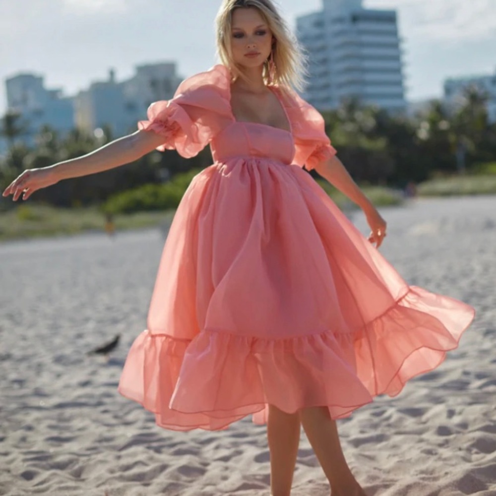 NWT Selkie French Puff Dress in Cosmo